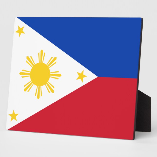 Placa Expositora Plaque con bandera de Filipinas (Lado)