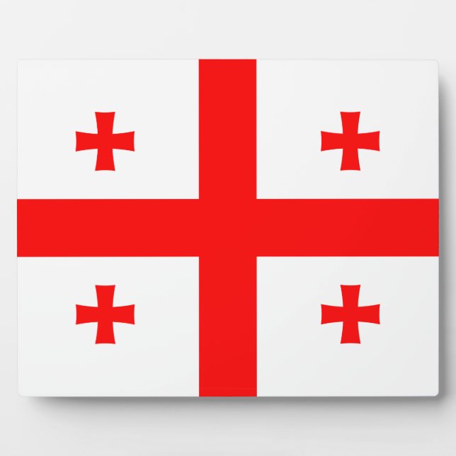 Placa Expositora Plaque con bandera de Georgia (Frente)
