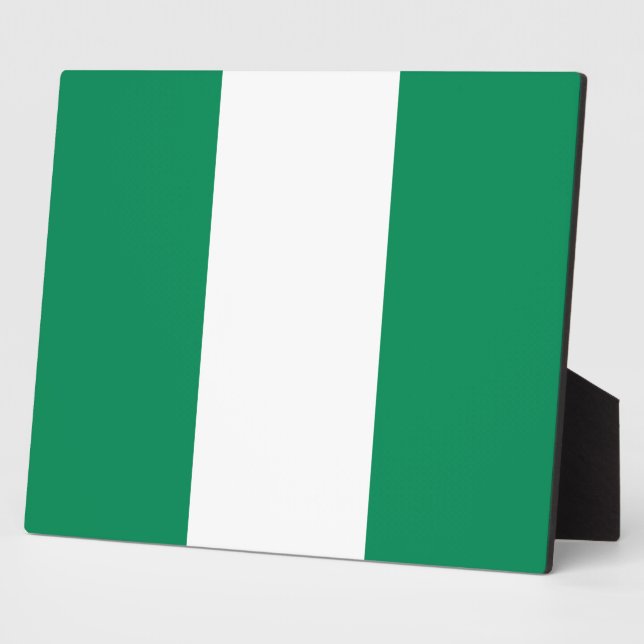 Placa Expositora Plaque con bandera de Nigeria (Lado)