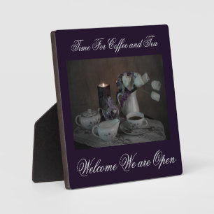 Placa Expositora Plaque con comensal para café y té