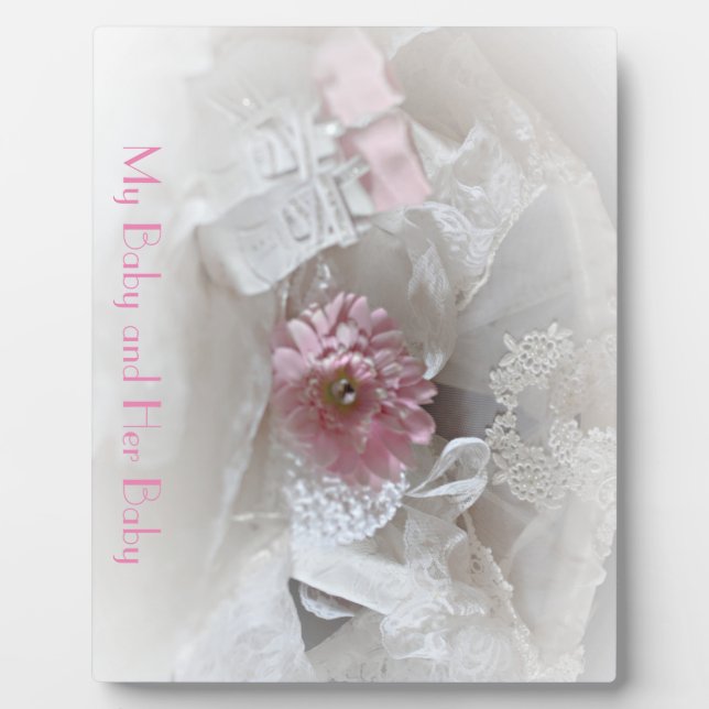 Placa Expositora Plaque con Easle mi bebé y su bebé (Frente)