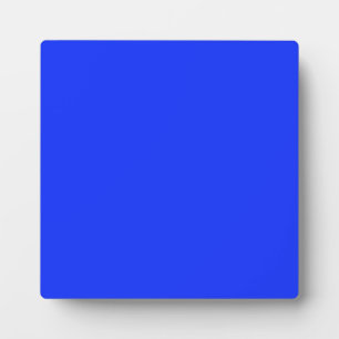 Placa Expositora Plaque con fondo azul neón brillante