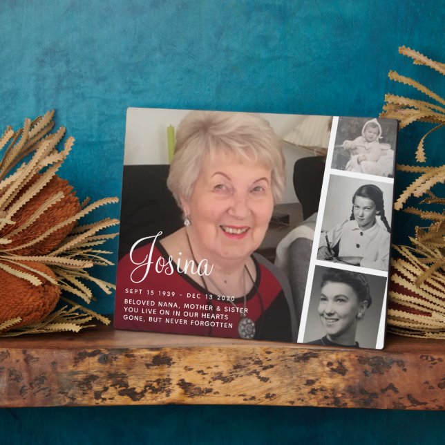 Placa Expositora Plaque conmemorativo de cuatro fotos (Lado)