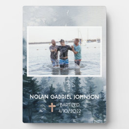 Placa Expositora Plaque conmemorativo del bautismo cristiano de niñ