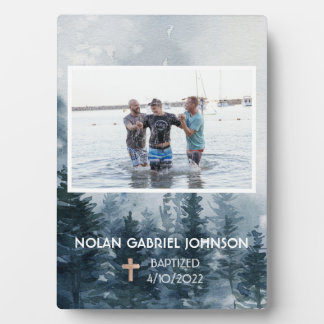 Placa Expositora Plaque conmemorativo del bautismo cristiano de niñ