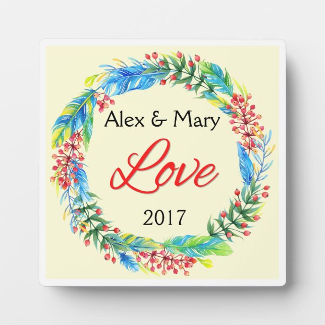 Placa Expositora Plaque de amor de la pareja (Frente)