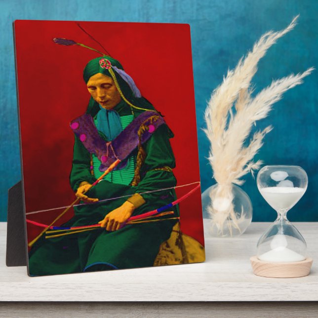 Placa Expositora Plaque de arte pop hindú cherokee (Lado)