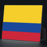Placa Expositora Plaque de Bandera Colombiana<br><div class="desc">Impresionante Plaque con bandera de Colombia. Este producto es su personalizable.</div>