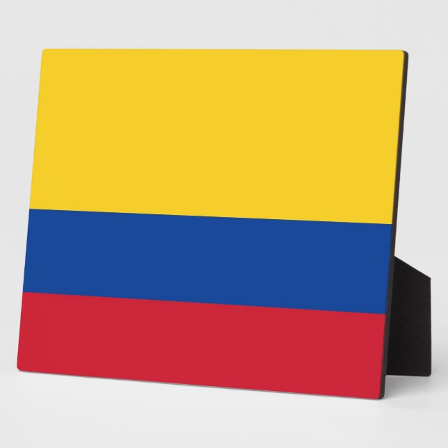 Placa Expositora Plaque de Bandera Colombiana (Lado)