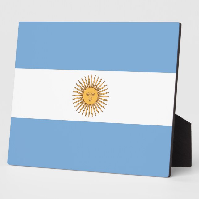 Placa Expositora Plaque de Bandera de Argentina (Lado)