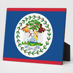 Placa Expositora Plaque de bandera de Belice
