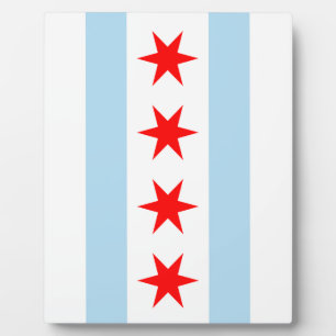 Placa Expositora Plaque de Bandera de Chicago