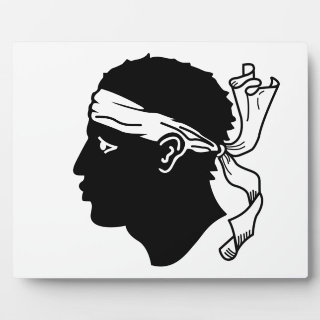 Placa Expositora Plaque de bandera de Córcega (Frente)