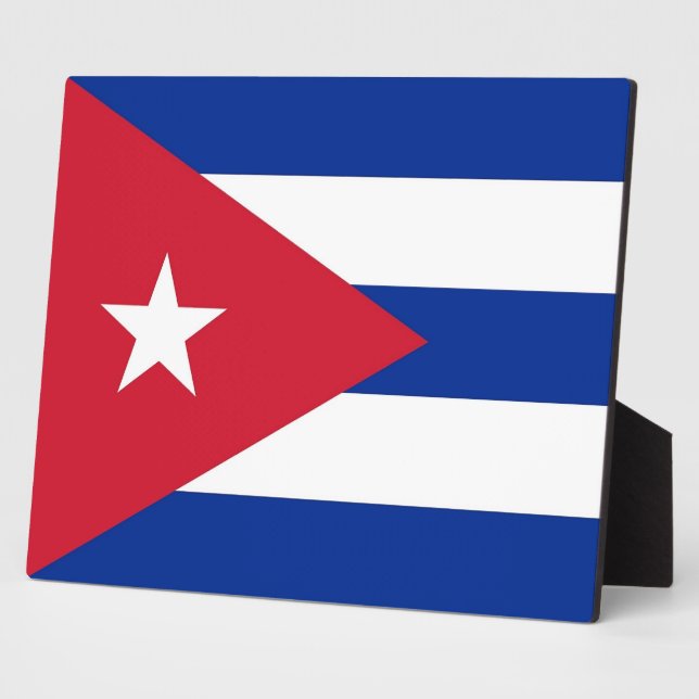 Placa Expositora Plaque de bandera de Cuba (Lado)