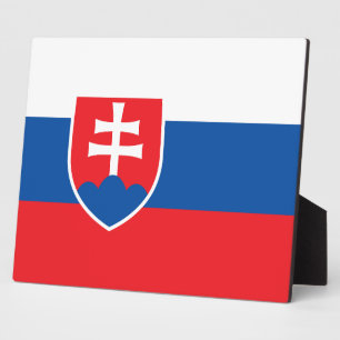 Placa Expositora Plaque de bandera de Eslovaquia