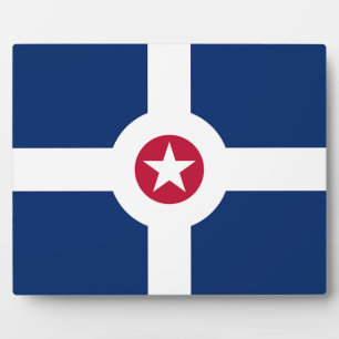 Placa Expositora Plaque de Bandera de la Ciudad de Indianápolis