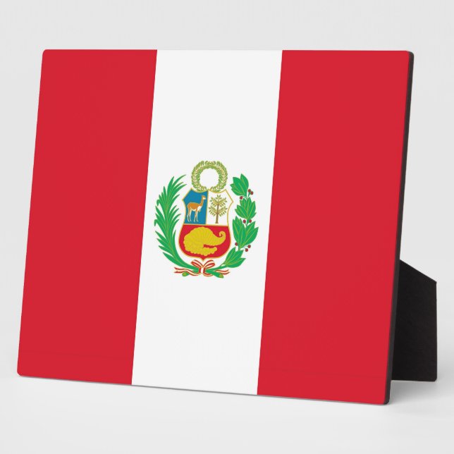 Placa Expositora Plaque de bandera de Perú (Lado)