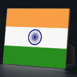 Placa Expositora Plaque de bandera india<br><div class="desc">Impresionante Plaque con bandera de la India. Este producto es su personalizable.</div>