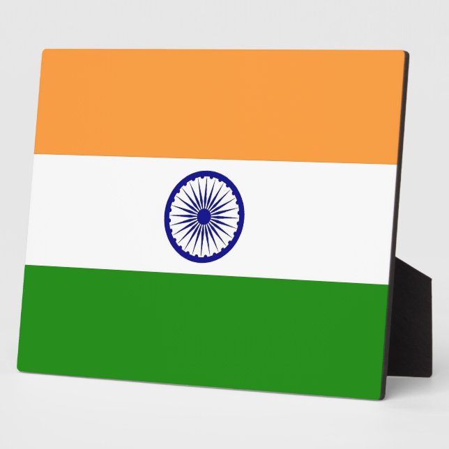 Placa Expositora Plaque de bandera india (Lado)
