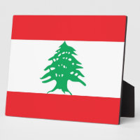 Plaque de bandera libanesa