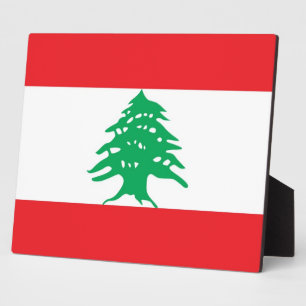 Placa Expositora Plaque de bandera libanesa