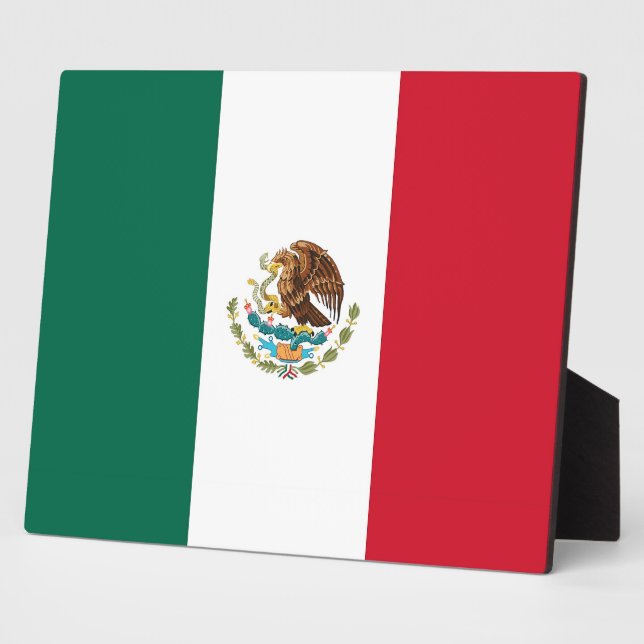 Placa Expositora Plaque de Bandera Mexicana (Lado)
