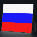 Placa Expositora Plaque de bandera rusa<br><div class="desc">Impresionante Plaque con bandera de Rusia. Este producto es su personalizable.</div>
