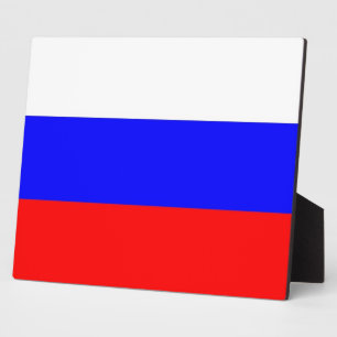 Placa Expositora Plaque de bandera rusa