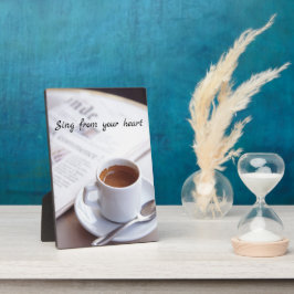 Placa Expositora Plaque de café matutino con Easel
