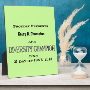 Placa Expositora Plaque de Campeones de la Diversidad