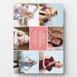 Placa Expositora Plaque de Collage de fotos de graduación (6 fotos)