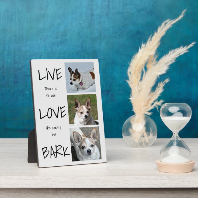 Placa Expositora Plaque de Collage de fotos de perro (Lado)