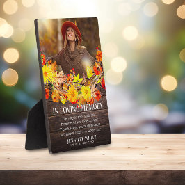 Placa Expositora Plaque de fotos conmemorativas | Caída Rustica del