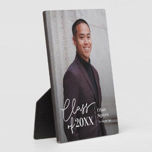 Placa Expositora Plaque de graduación de COLOR EDITABLE Sencillamen