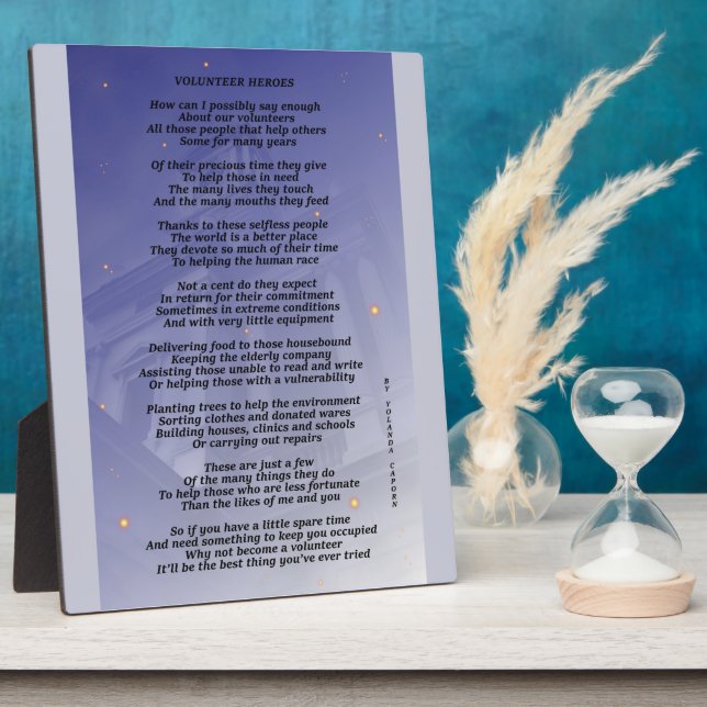 Placa Expositora Plaque de héroes voluntarios (Lado)