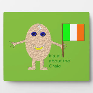 Placa Expositora Plaque de huevo irlandés patriótico