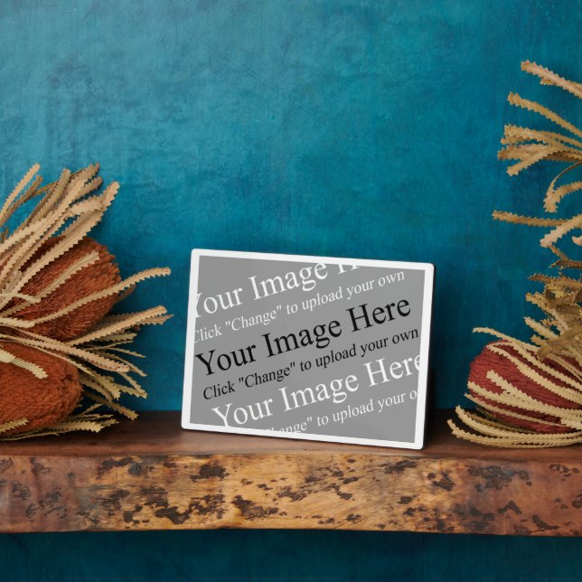 Placa Expositora Plaque de imagen personalizado con caballete (Lado)