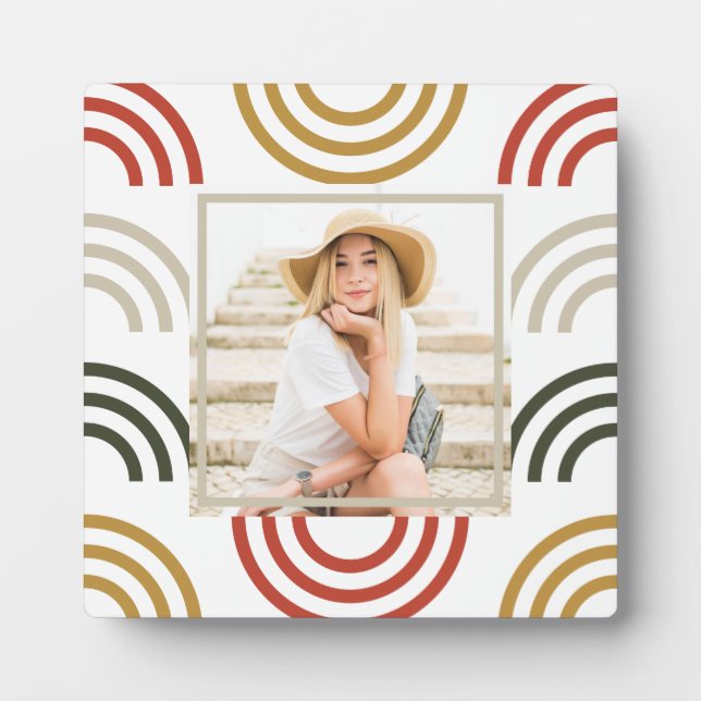 Placa Expositora Plaque de impresión acrílico de foto arcoiris (Frente)