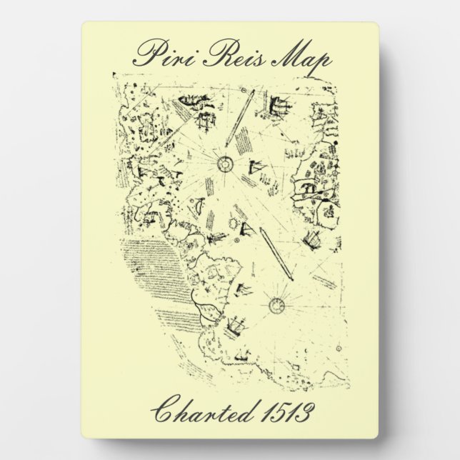 Placa Expositora Plaque de mapas de Piri Reis (Frente)
