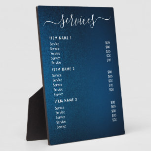 Placa Expositora Plaque de mesa con caballete