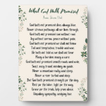 Plaque de mesa lo que Dios prometió