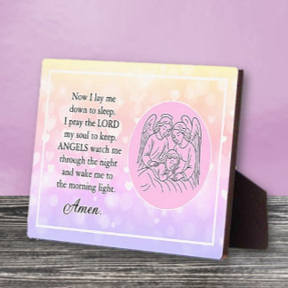 Placa Expositora Plaque de noche de oración infantil basado en la f