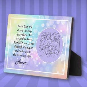 Placa Expositora Plaque de noche de oración infantil basado en la f