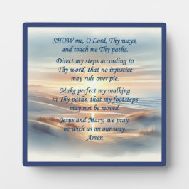 Placa Expositora Plaque de oración matutina con Easel