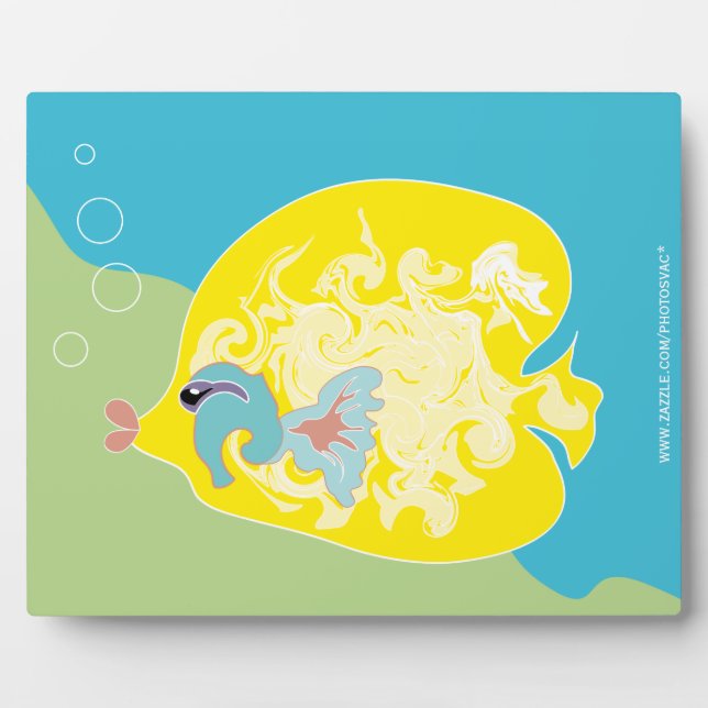 Placa Expositora Plaque de pescado amarillo (Frente)