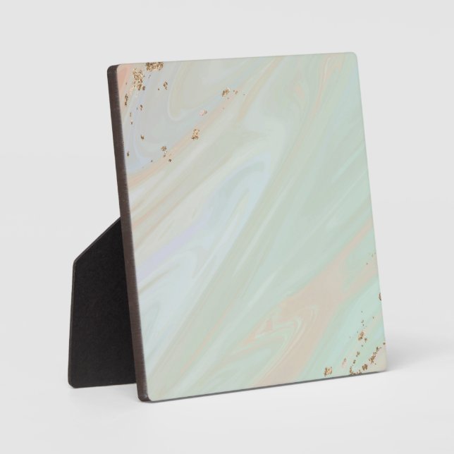 Placa Expositora Plaque de piedra de la pasta de arble pastel con c (Anverso)