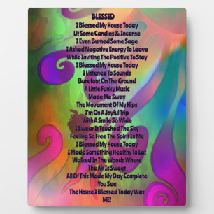 Placa Expositora Plaque de poema bendito arcoiris con comadreja