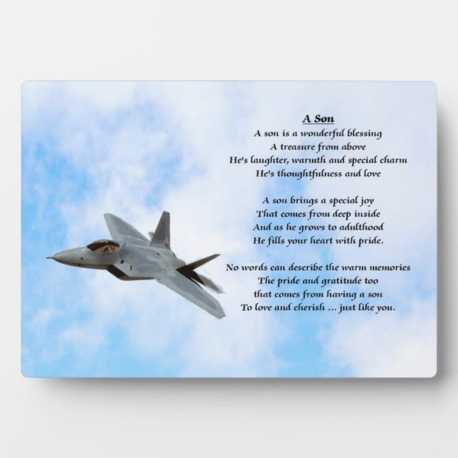 Placa Expositora Plaque de poema de Airplane Son (Frente)