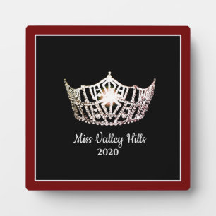 Placa Expositora Plaque de premios Miss America Silver Crown