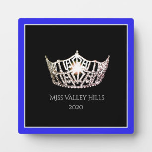 Placa Expositora Plaque de premios Miss America Silver Crown